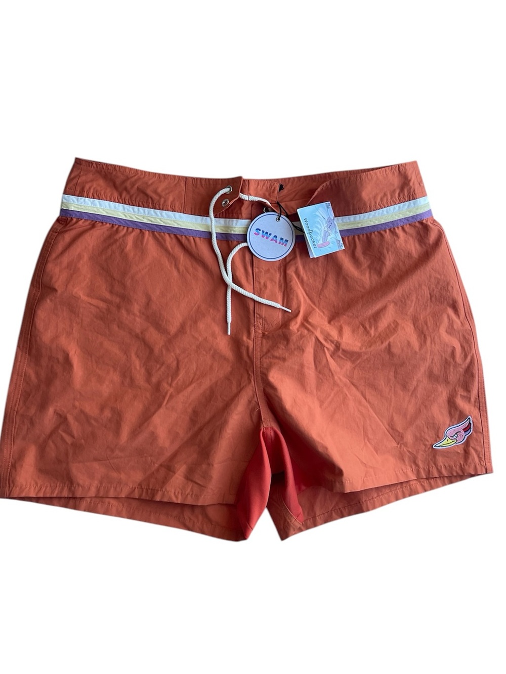 NWT WOODPECKER SWAM WPS001 Men's Size XL Swim Short Trunks Orange